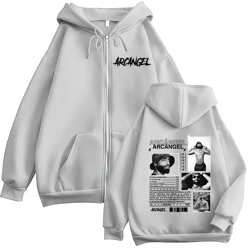 مغني الراب Arcangel ألبوم سستة هوديس الرجال النساء الملابس موضة الهيب هوب زمم البلوز الصوف طويلة الأكمام كنزة بمقاس كبير