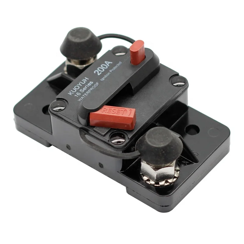 

（1 Pack）12V 200A Waterproof Auto Cars Marine Manual Reset Kuoyuh Circuit Breaker