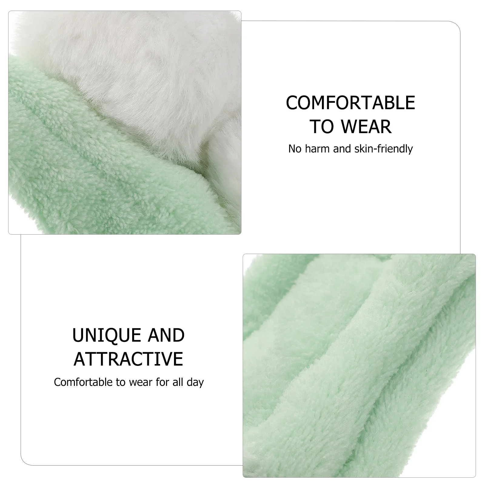 

Women Headband Big Eyes Adjustable Makeup Tape Headband Mint Green Hairband for Face Washing Sweat Absorbing Comfortable