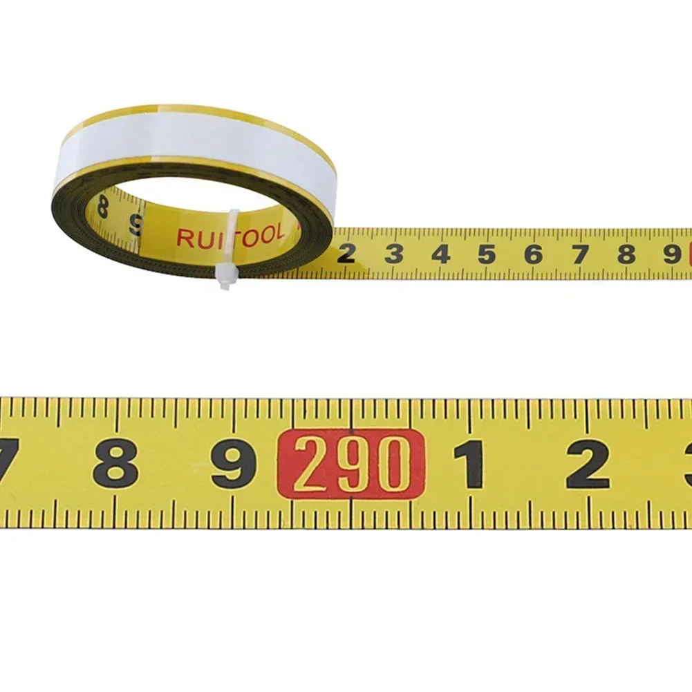 Flexible Metric Tape Measure with Clear Scales for Accurate Measurements in For Woodworking and Rail Track Projects
