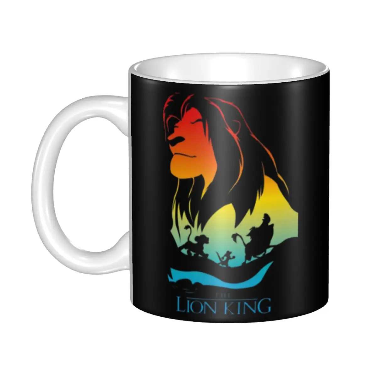 

Кофейные кружки «Король Лев Симба и Нала», персонализированная керамическая кружка для чая с молоком «сделай сам»