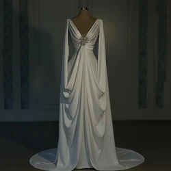 Eightree Formal 2024 Mermaid Wedding Dresses V-Neck Beadings Satin Wedding Gowns Boho Beach Bridal Prom Dress vestido de noiva