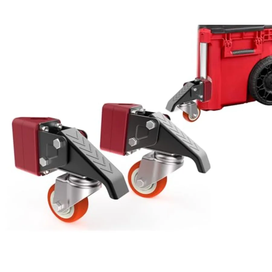 

Front Wheels Upgrade Kit for Milwaukee Packout System - Easy Rolling Dolly Conversion.Accessories for Milwaukee Packout Rolling