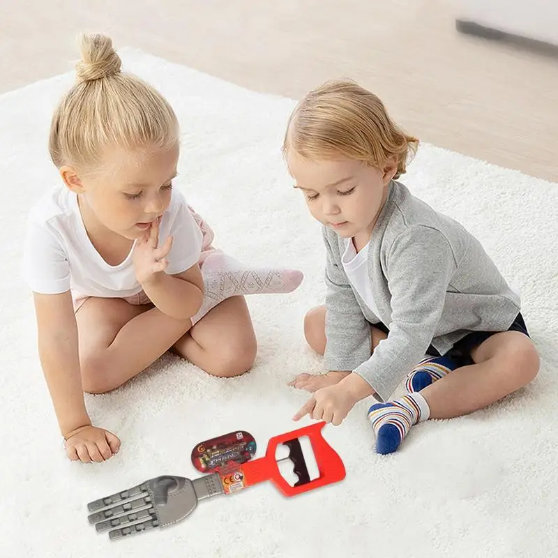 Main robotique portable pour enfants, pince à bras, griffe pour la coordination des yeux et des mains, jouet de préhension mignon pour anniversaire