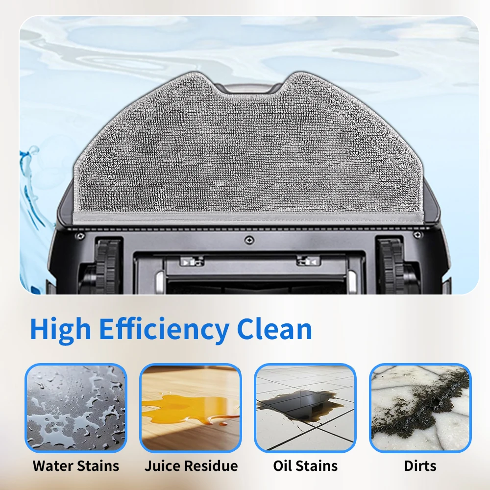 Compatible For Eufy X8 Pro Robot Vacuums Cleaner Washable Mopping Mop Cloth Mop Pads Replacement Accessories Parts