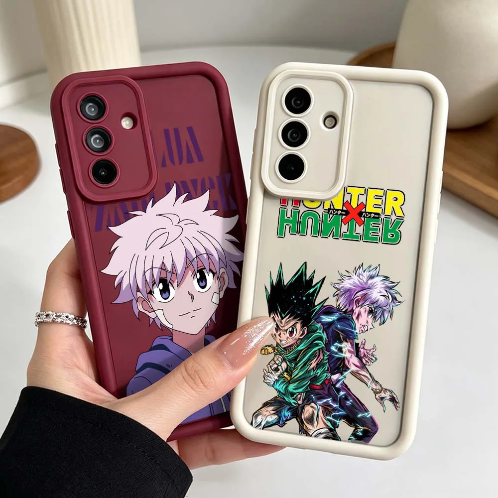 Luxury H-Hunter×Hunter Silicone Case For Samsung Galaxy A71 A57 A56 A55 A54 A53 A52s A17 A16 A06 Eye Ladder Phone Case