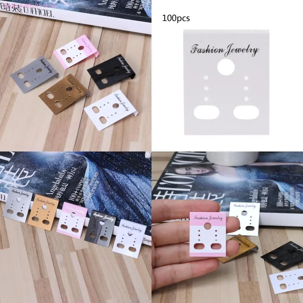 

62KE 100 шт. Серьги-карты Пластиковый дисплей Серьги-держатель для карточек для ювелирных аксессуаров