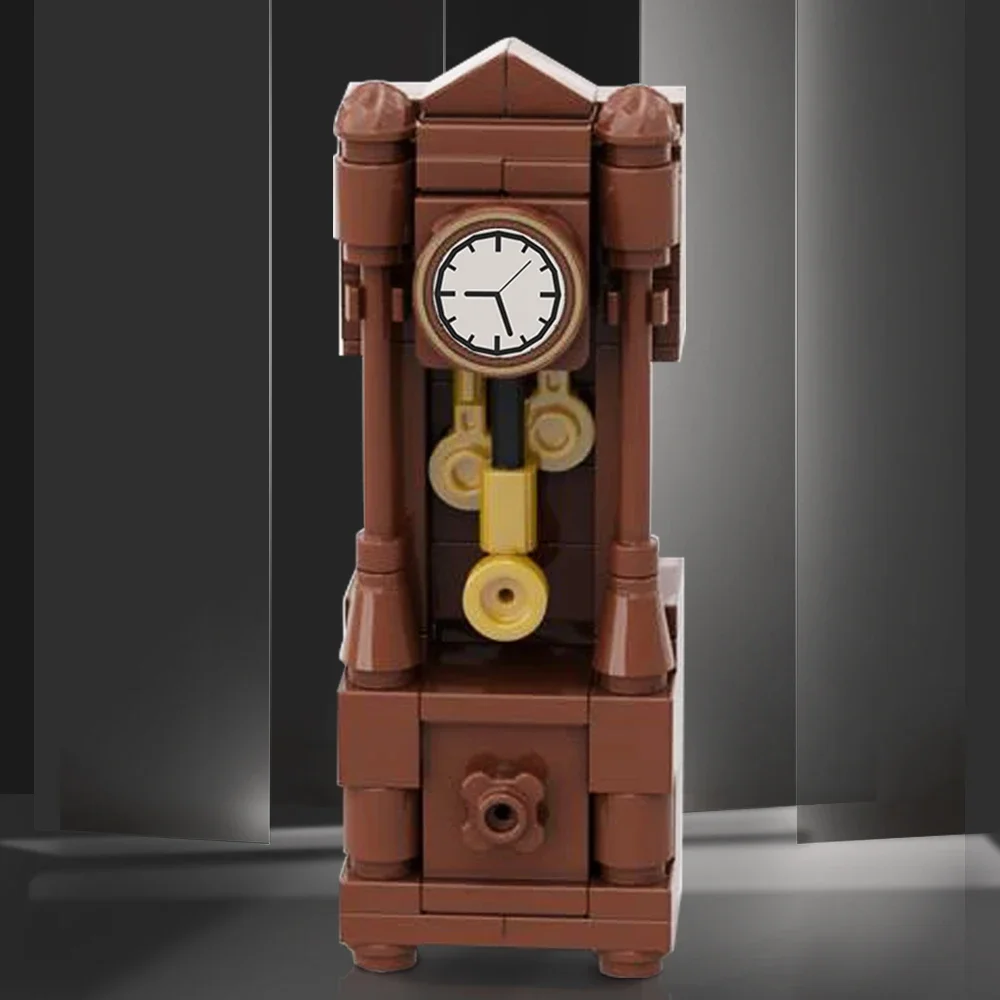 Gobricks MOC Room Decoration Ancient Grandfather Clock Building Block set Collection Bricks Medieval Clocks Education Brick Toys