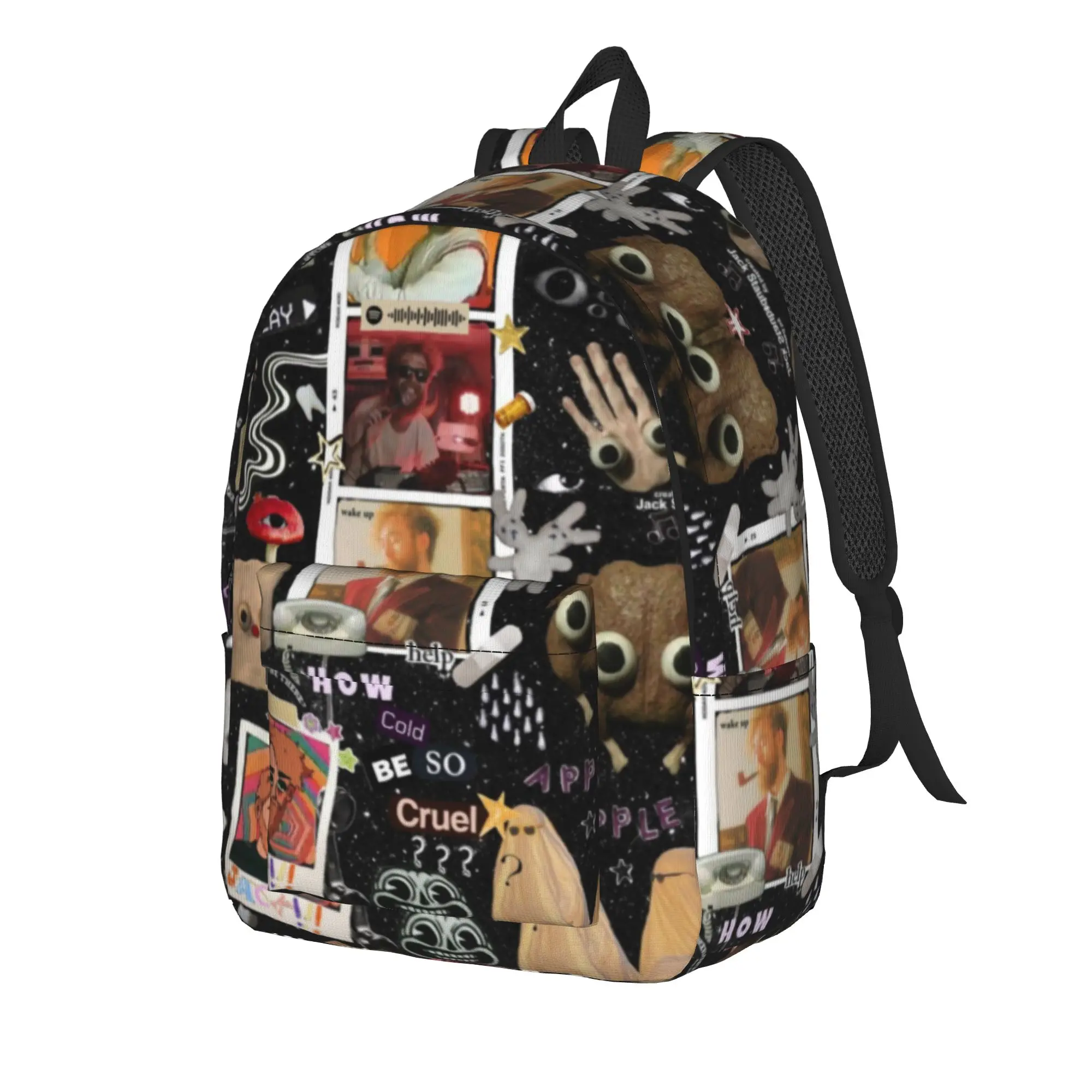 Jack Stauber Mix Casual Backpack Outdoor Student Work  Daypack for Men Women Laptop Computer Shoulder Bag