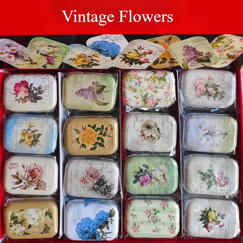 4 قطعة صندوق معدني صغير من القصدير مختومة جرة صناديق التعبئة مجوهرات كاندي صندوق تخزين صغير علب عملة أقراط سماعات هدية صندوق Rabdom #2