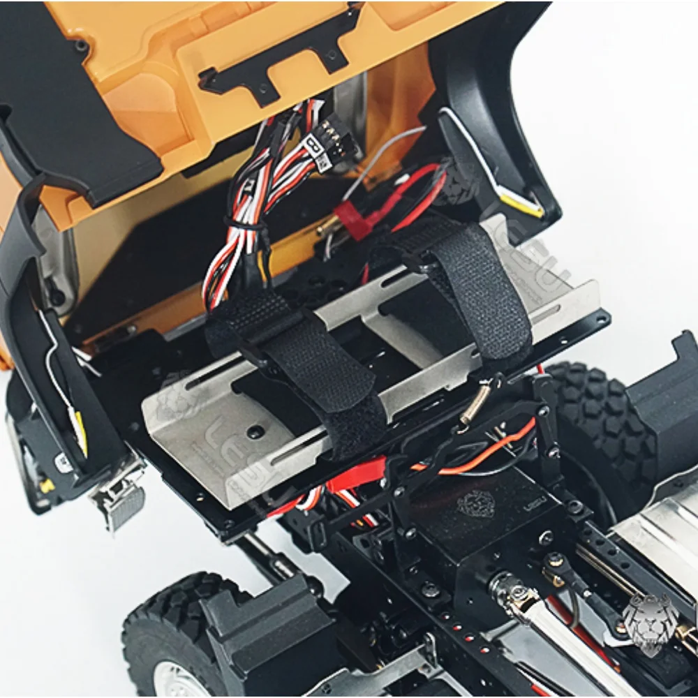 Plaque de deuxième étage en métal avec boîte de batterie pour 1/14 Tamiya RC Scania 770S Man Benz Romote Control jouet remorque tracteur pièces