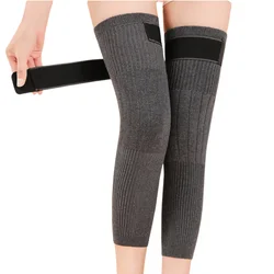 1 Paar Thermische Knie Mouw Antislip Elastische Wollen Kasjmier Knie Brace Ondersteuning Beschermer Knie Warmer Pads Legging Kousen Wraps