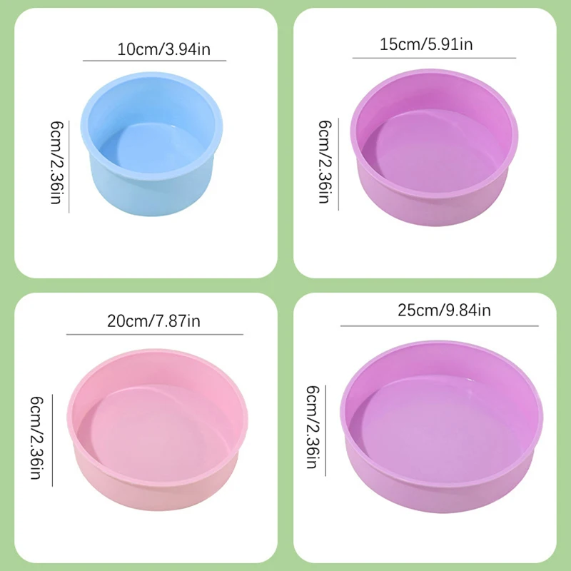 1Pc Silicone Small Cake Baking Pan DIY Mousse Fondant Cylinder Mould For Pastry Dessert Jelly Kitchen Tool