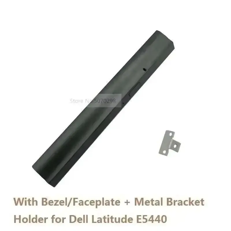 Replacement ODD Optical Drive Faceplate Curved Bezel Front Panel Cover + Tail Metal Bracket Hook for Dell Latitude E5440