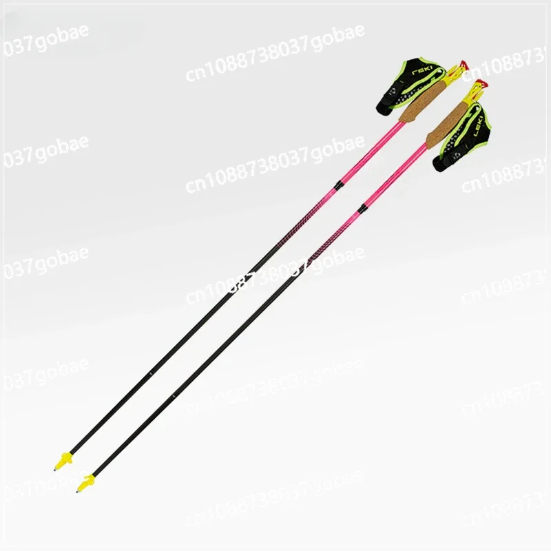 [Germany LEKI] Champion Cross-country Staff Outdoor Mountaineering and Hiking Champion PINK Carbon Fiber Folding Z Staff