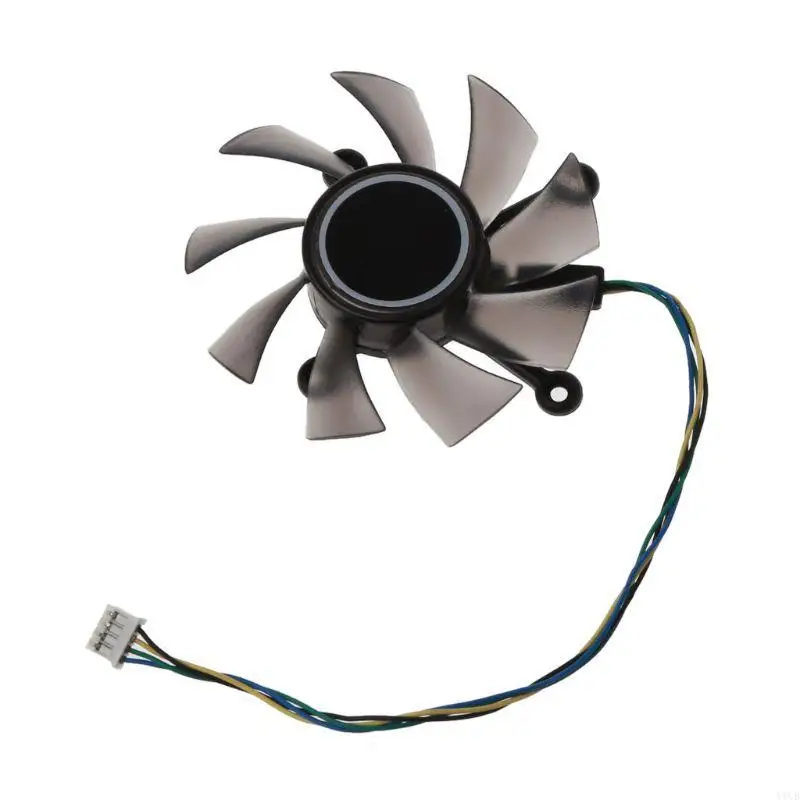 

Y1UB 75mm Graphics Card Fan R128015SU Cooler Fan Replacement 0.50A 4Pin Graphics Card Cooling Fan for EAH5830/6850/8600/9800