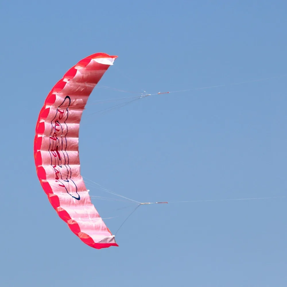 Cometa acrobática profesional de doble potencia, suave, 30 metros de línea, 1,4 m, cometa de paracaídas, doble línea, buen vuelo, deporte, playa, cometa, juegos para amigos