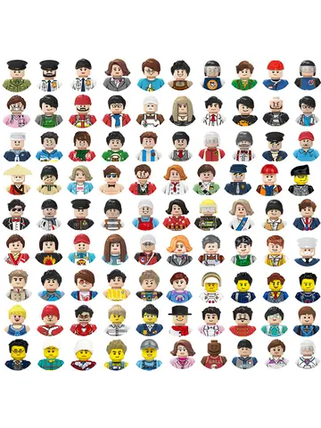 City Characters Building Blocks Mini Dolls Statues Police Firefighter Doctor Engineer Building Blocks Holiday gifts for kids