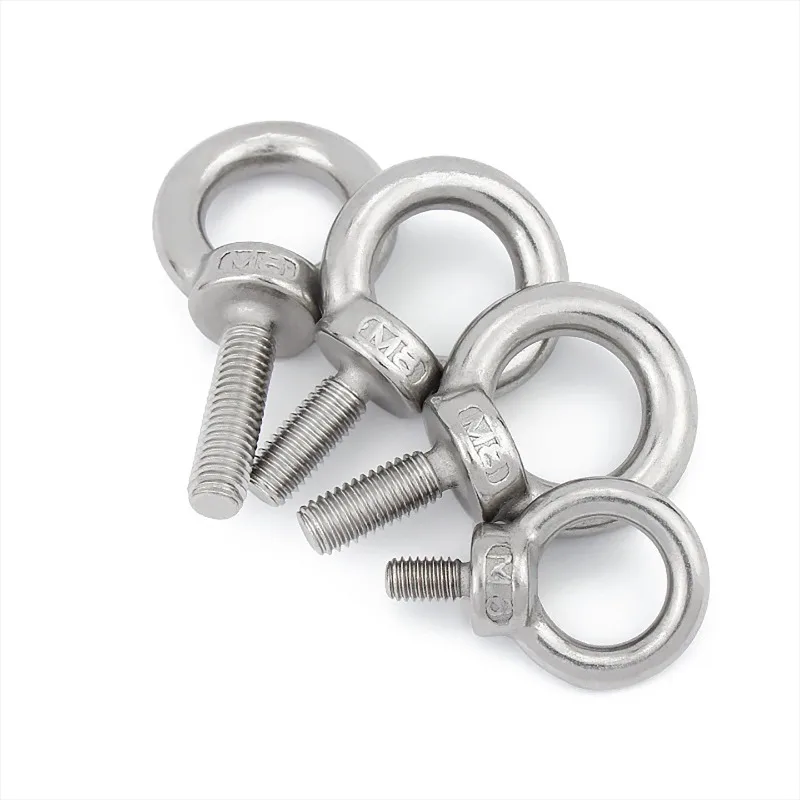 M5 M6 M8 M10 M12 M14 M16 316 Stainless Steel Marine Lifting Eye Screws Ring Eyebolts Ring Hooking Heavy Duty Thread Eye Bolt