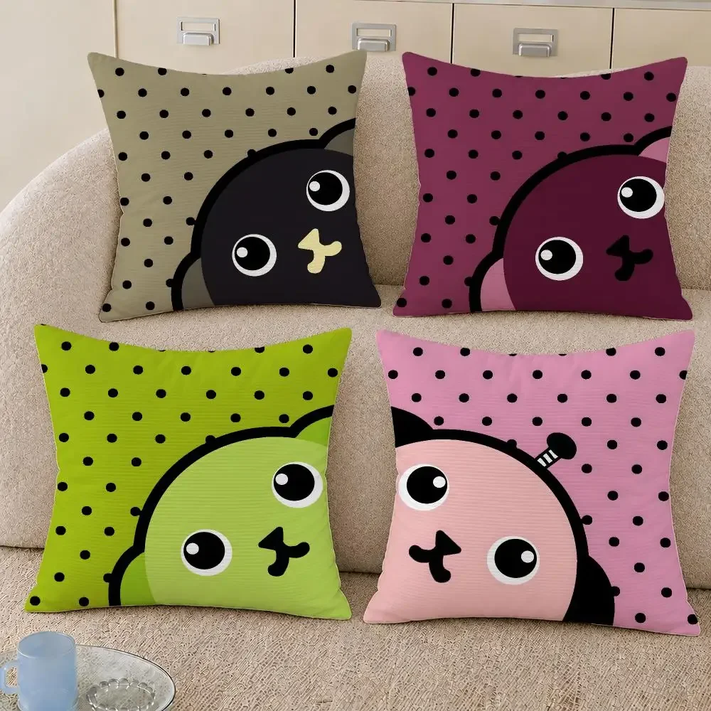Character Mameshiba Sankyodai Dog Mascot Cushion Cover Decorative Pillowcase Soft Short Plush Cozy Durable Sofa Home Decor Items