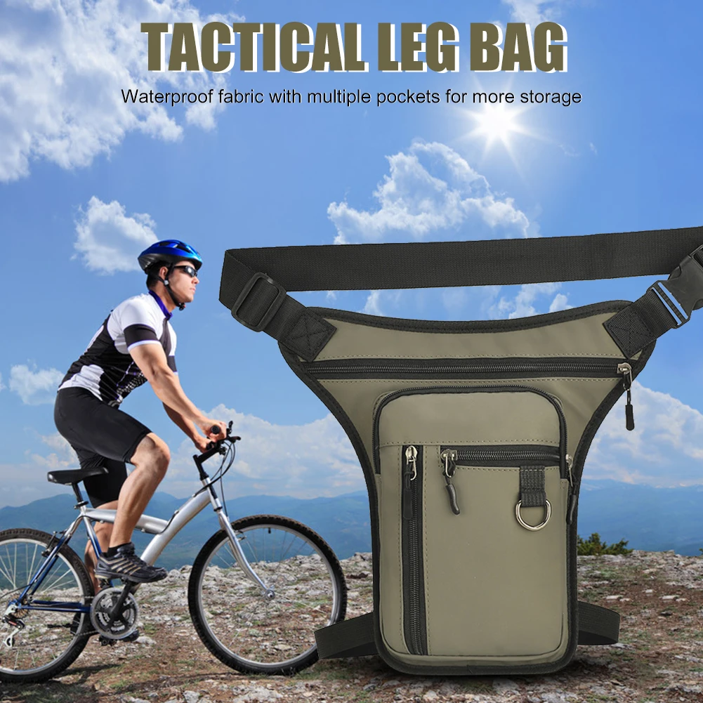 Men Motorcycle Leg Side Bag Multipocket Hip Waist Bags Waterproof Motorbike Hip Leg Pack Outdoor Sports Ride Bag