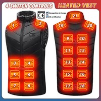 21 Areas Self Heated Vest Heating Jacket Men Motorcycle Thermal Women's USB Jacket Heating Vest Warm Clothing Fishing Winter