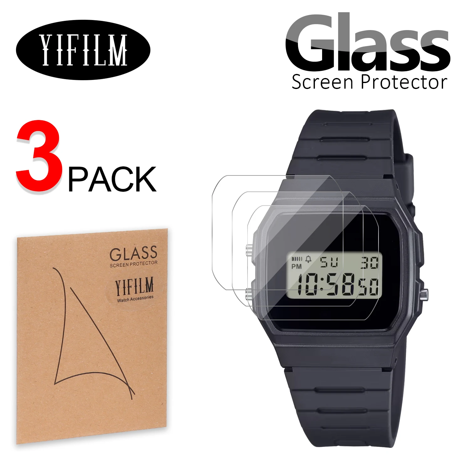 �y�Z�[�����z3 �̑ϏՌ��X�}�[�g�E�H�b�` LCD �K�[�h�t�B�����j���p�N���V�b�N F91W-1 W-217 F-105W �i�m�h���X�N���[���v���e�N�^�[