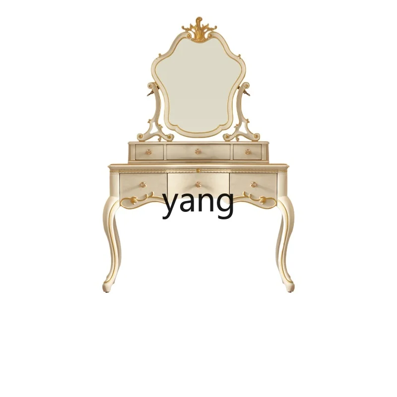 

LTT French pastoral retro dresser bedroom makeup table European princess dressing table
