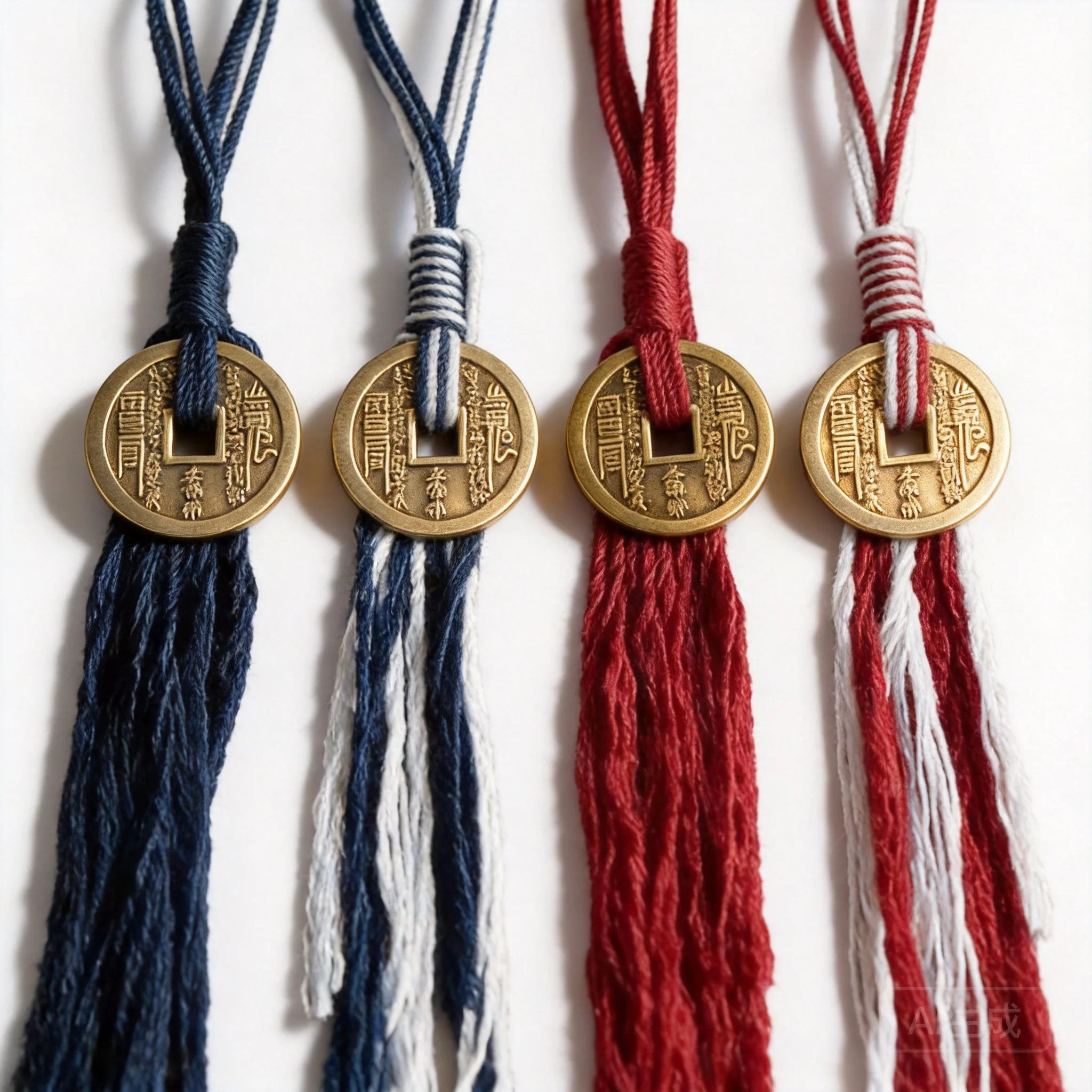 

Chinese Traditional Feng Shui Brass Mountain Ghost Lucky Coin Tassel Pendant Blessing Safety Amulet Car Keychain Bag Hanger Unis