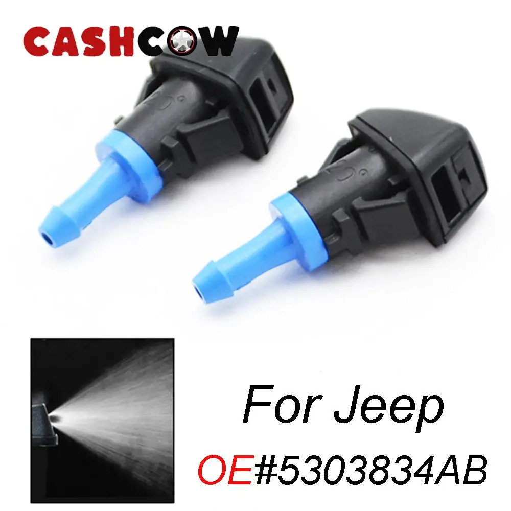 CASHCOW Pair Front Windshield Wiper Water Washer Jet Nozzle For Jeep Compass 2010 2009 2008 For Patriot 2016 2015 - 2012