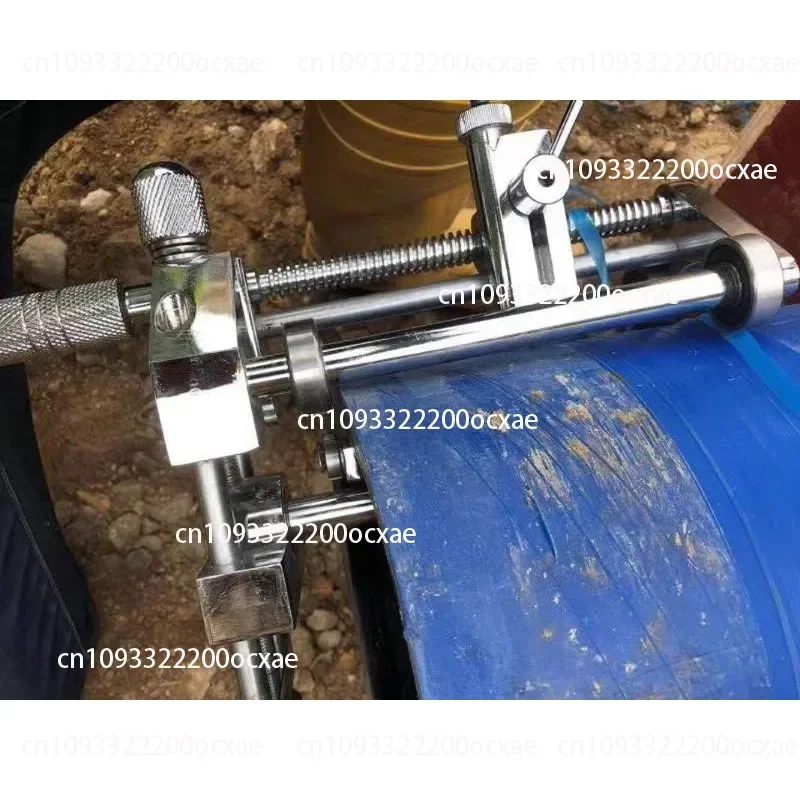 63-800 Gas PE Pipe Rotating Scrapper, Manual Steel Wire Mesh Core Mechanical Scrapper, Oxide Layer Removal Blade 160