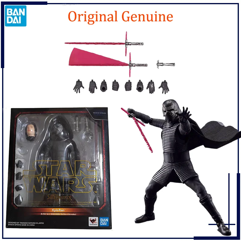 Original Genuine STAR WARS S.H.Figuarts KYLO REN Bandai Anime Model Toys Action Figure Gifts Collectible Ornaments Boys Kids