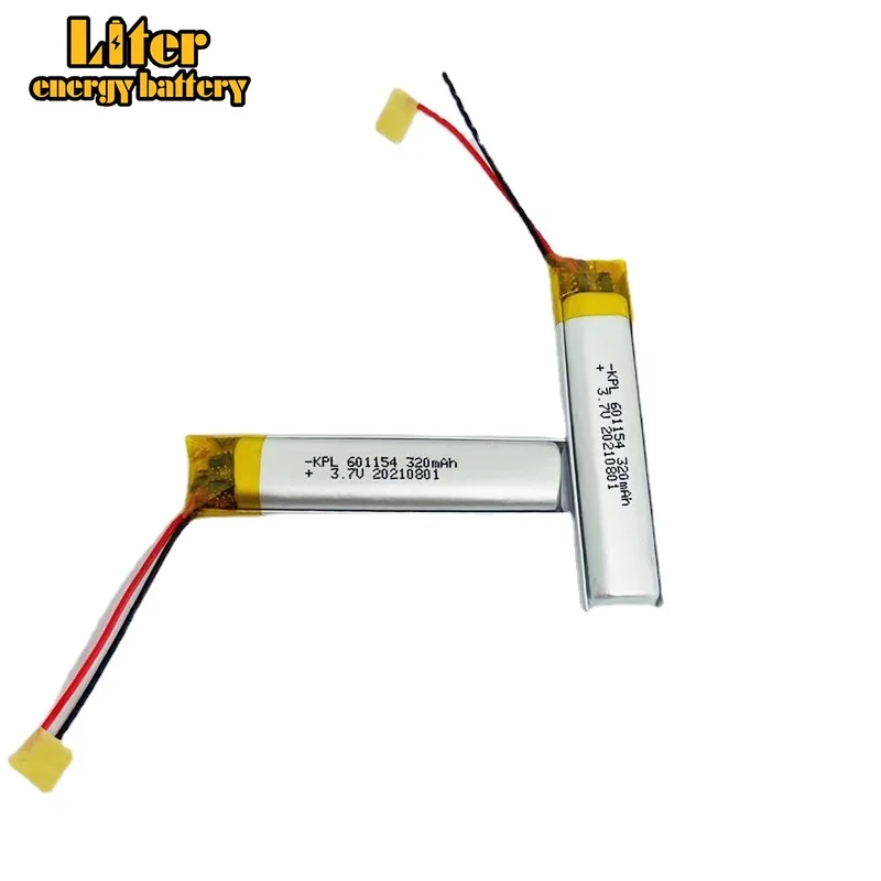 Li-Polymer 601154 Thông Minh Kính Pin Sạc Dự Phòng 320MAh Massage Đồng Hồ Đo Sức Đi Bộ Nhà Máy Sản Xuất Trực Tiếp Cung Cấp