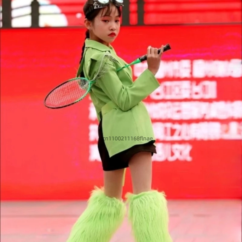 مجموعة أزياء رقص الجاز للفتيات، زي أداء نموذجي، زي أداء رقص الجاز للأطفال، نمط الهيب هوب للفتيات #5