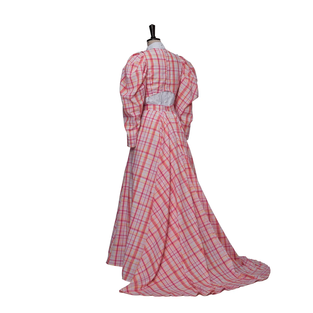 여성을위한 빅토리아 드레스 의상 정장 에드워드 디럭스 격자 무늬 드레스 볼 가운 18 세기 여성 로코코 탑 스커트 의상