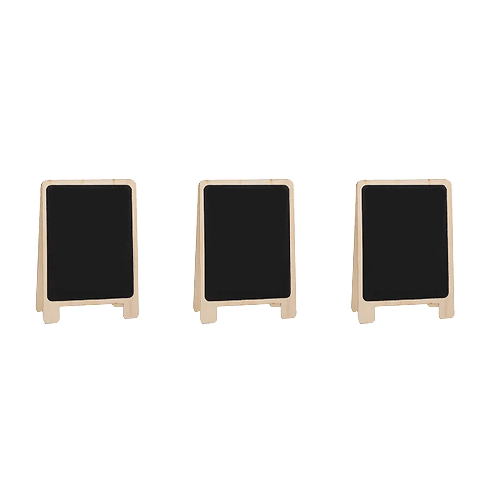 3 Pcs Message Board Dining Table Chalkboard Wooden Dining-table Boards Standing Blackboards Desktop Mini Writing Cypress Memo