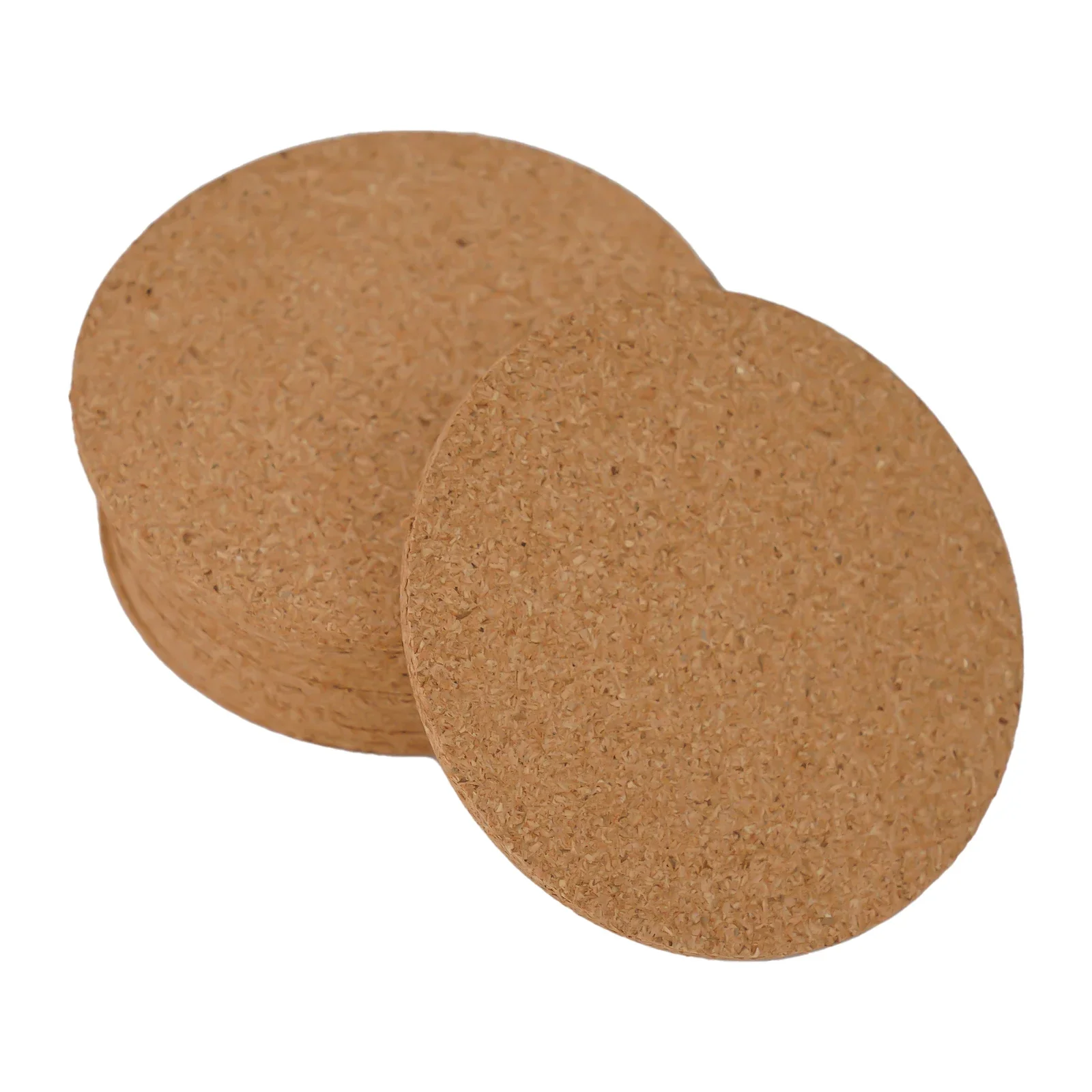 6/12Pcs Handy Round Shape Dia 9.5cm Plain Natural Cork Coasters Wine Drink Coffee Tea Cup Mats Table Pad For Home Office Kitchen