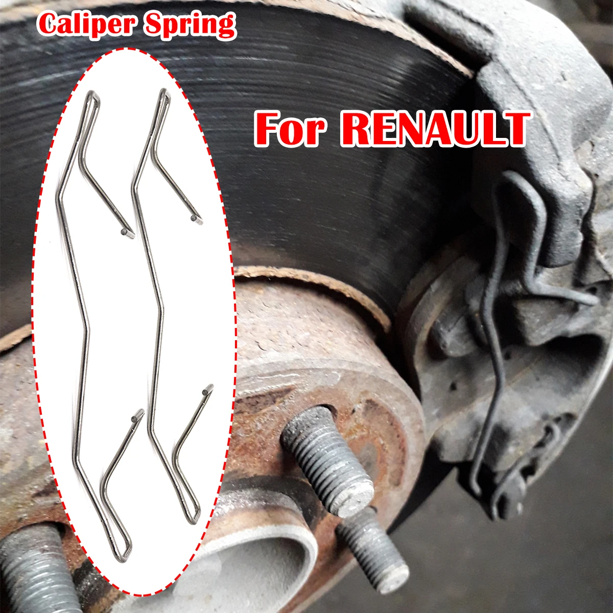 Front Left Right Brake Pad Fittings Caliper Spring For RENAULT MEGANE 2008-2015 CAPTUR CLIO CC Fit Retainer Anti-Rattle Clip Fix