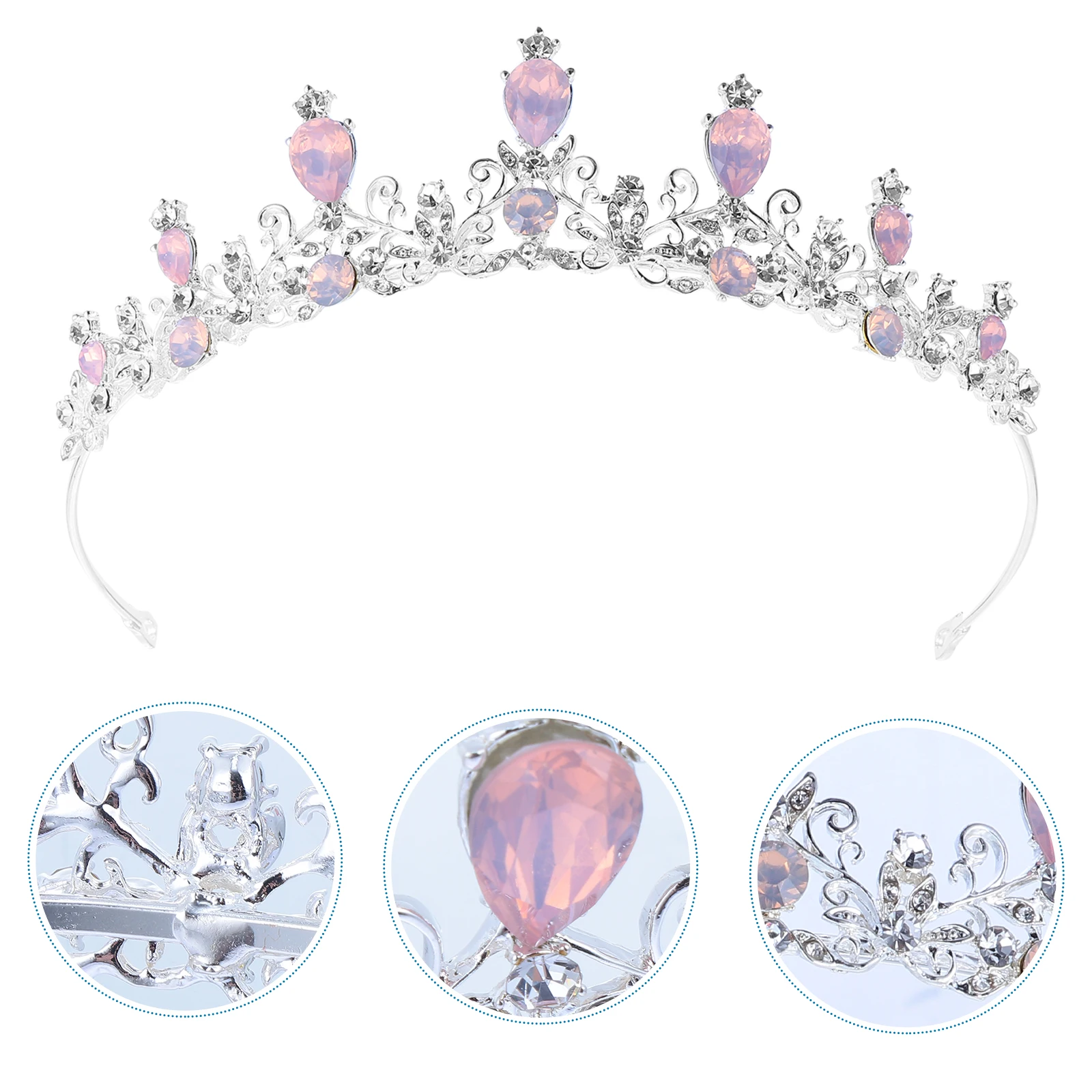 

Bridal Hair Accessories Crystal Rhinestone Headband Headdress Wedding Crown for Women Cake Tiara Shining Decoration