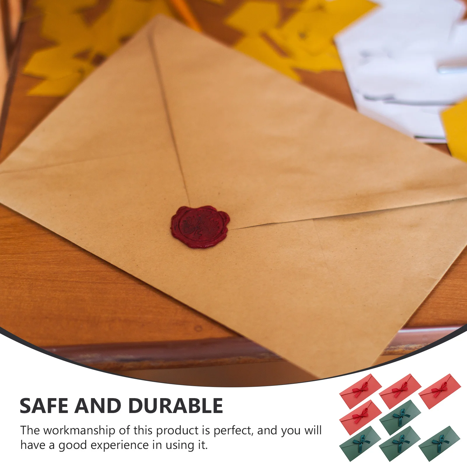 

8pcs Vintage Bow Knot Envelopes Thickened Paper Material For Greeting Cards Invitation Letter Storage Envelope Stationery Gift