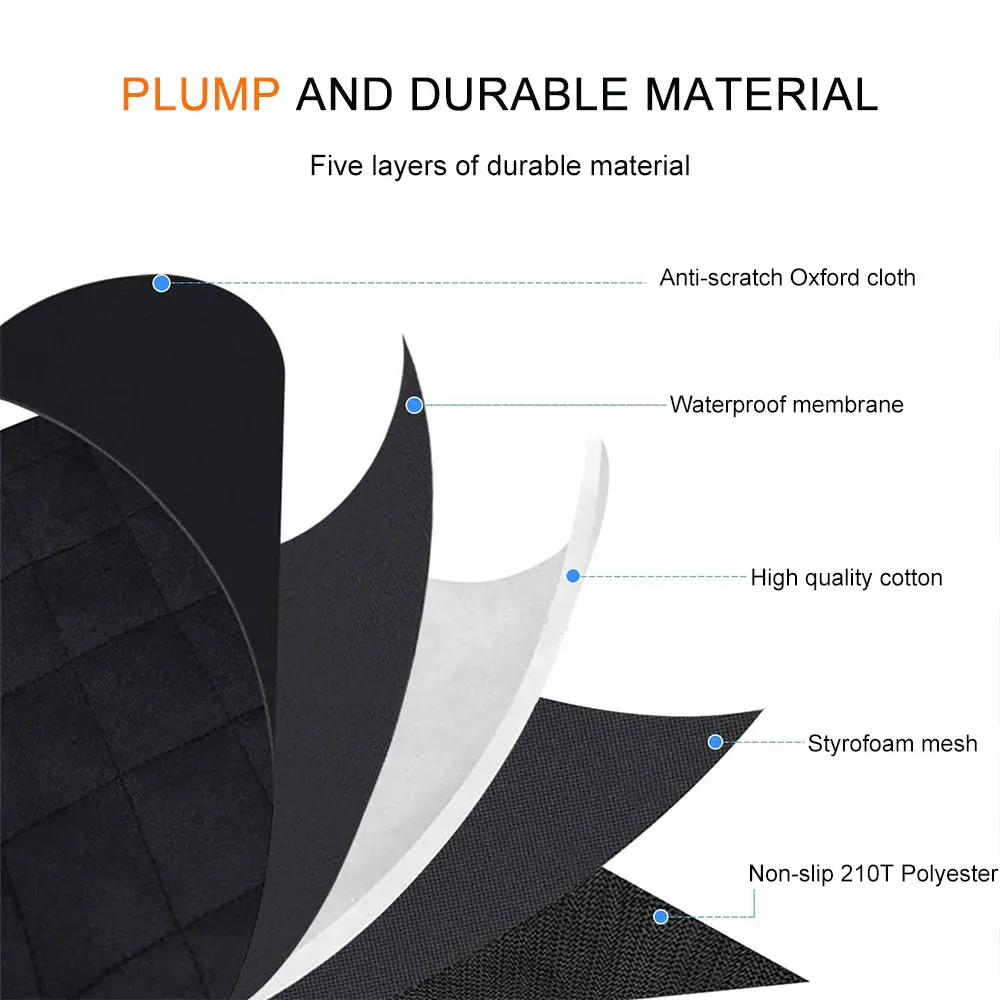 Podofo مقاوم للماء غطاء مقعد السيارة جذع حالة الكلب سيارة الناقل السفر حصيرة وسادة الكلب الناقل أرجوحة ل Minivan المدمجة كروس #6