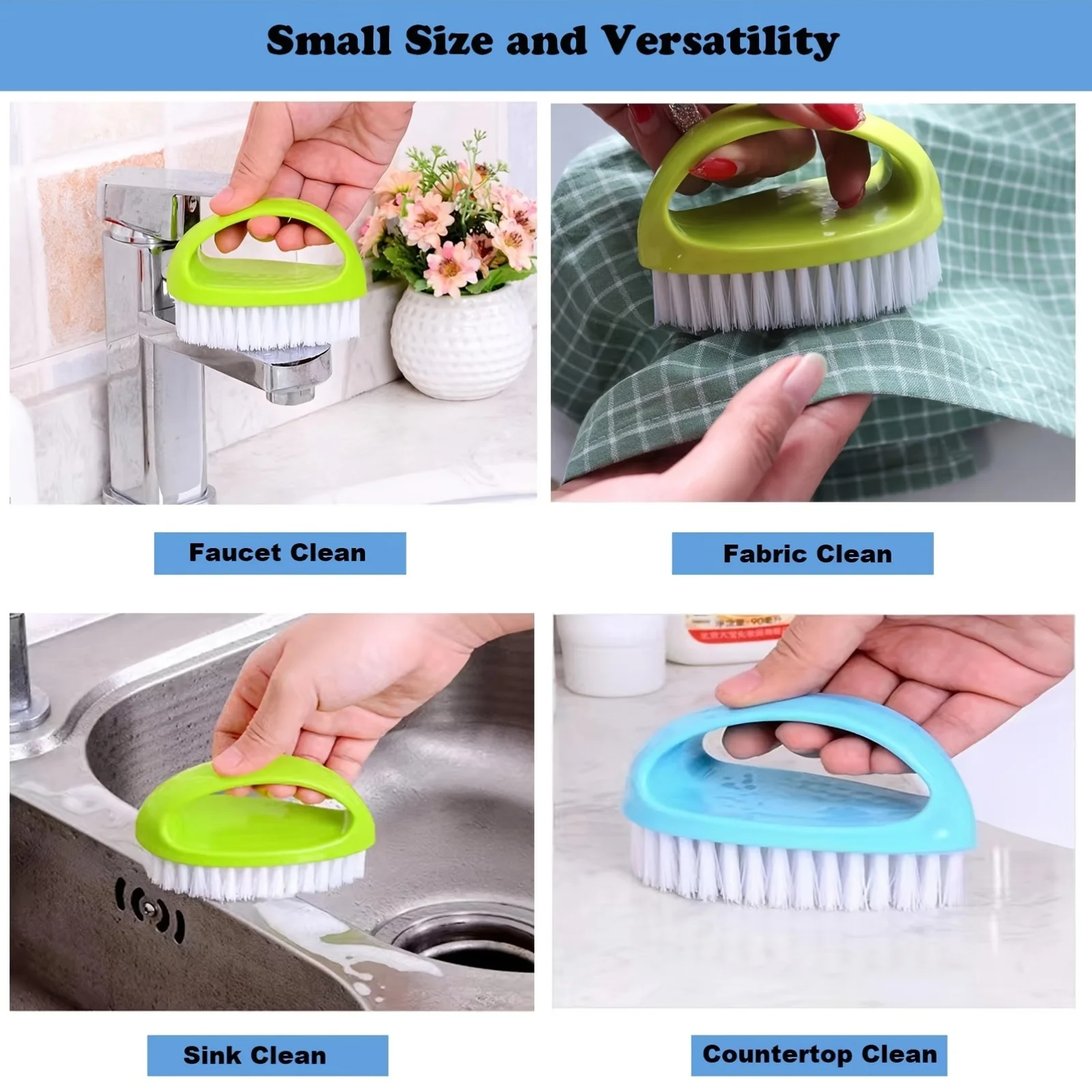 فرشاة تنظيف ملونة متعددة الأغراض بمقبض مريح وشعيرات غير قابلة للخدش - مثالية للحمام والمطبخ والبلاط والأرضيات #6