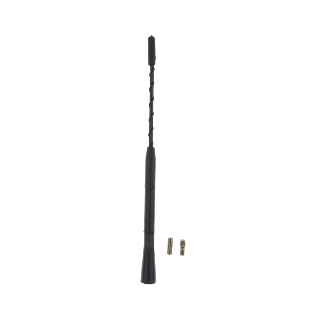 Radio AM FM Aerial Antenna 9 Inch Car Roof Stubby Mast Screw Thread Rubber Whip Replacement for Vehicle
