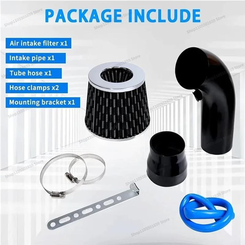 For Automotive Cold Air Intake Set, Modified Aluminum Tube Set, Universal 76mm/3inch Engine