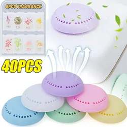 40Pcs Toilet Solid Air Freshener Aromatherapy Fragrance Lasting for Wardrobe Car Household Round Air Fresher Bathroom Supplies