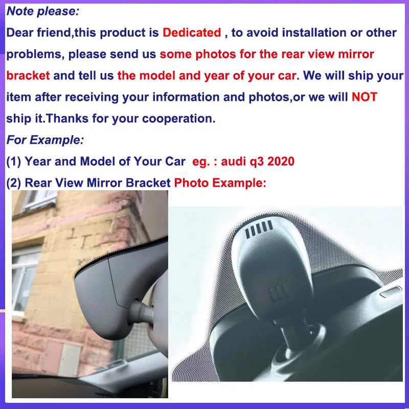 New FHD Wifi Car DVR Dash Cam Camera for Audi a4 b8 b9 a3 8v 8p a5 a6 c7 a7 q5 q7 q3 q8 q2 q4 s3 8v s5 b9 s4 b8 tt rs 2004-2012