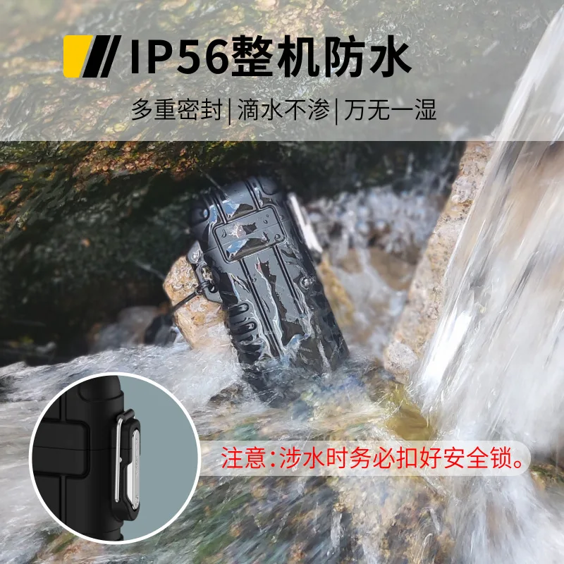 Outdoor Waterproof Lighter, Retractable Ignition, Windproof Direct Flame Lighter, Portable Camping Outdoor Ignition