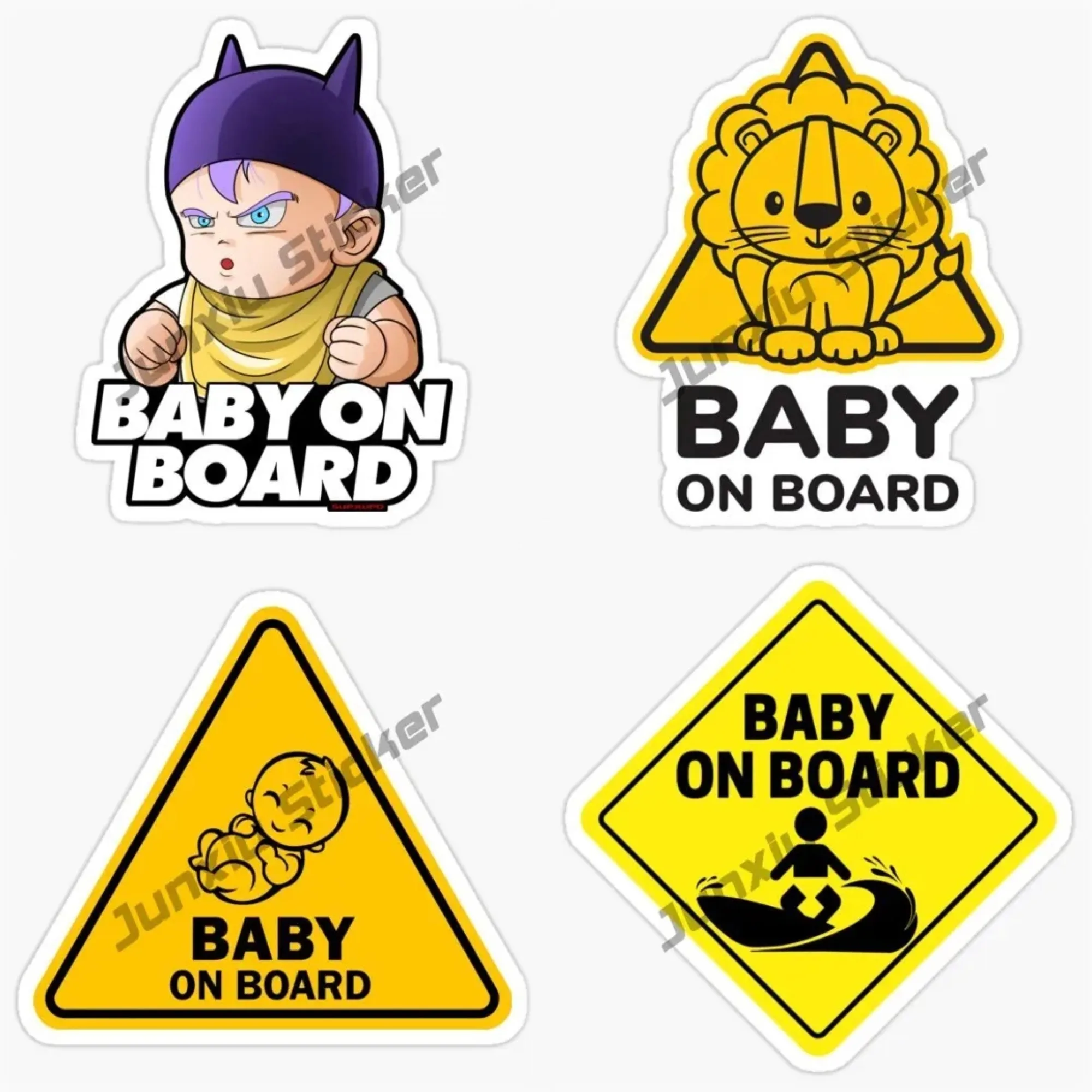 

Baby on Board Baby in Car Cute Cartoon Sticker Cool Car Decal for Window Bumper Scratch Resistant Anime Baby Car Accessories