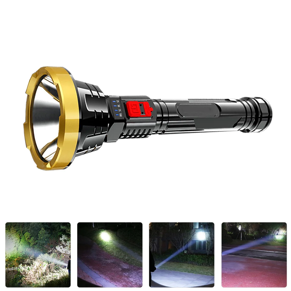 

LED Flashlight Ultra Bright Rechargeable Torch Waterproof Durable Plastic Camping Hiking Fishing Home Emergency Light High