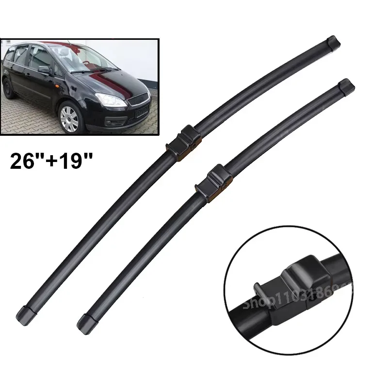 

Wiper Front Wiper Blades For Ford C-Max MK1 2003 - 2010 Windshield Windscreen Window Car Rain Brushes 26"+19"